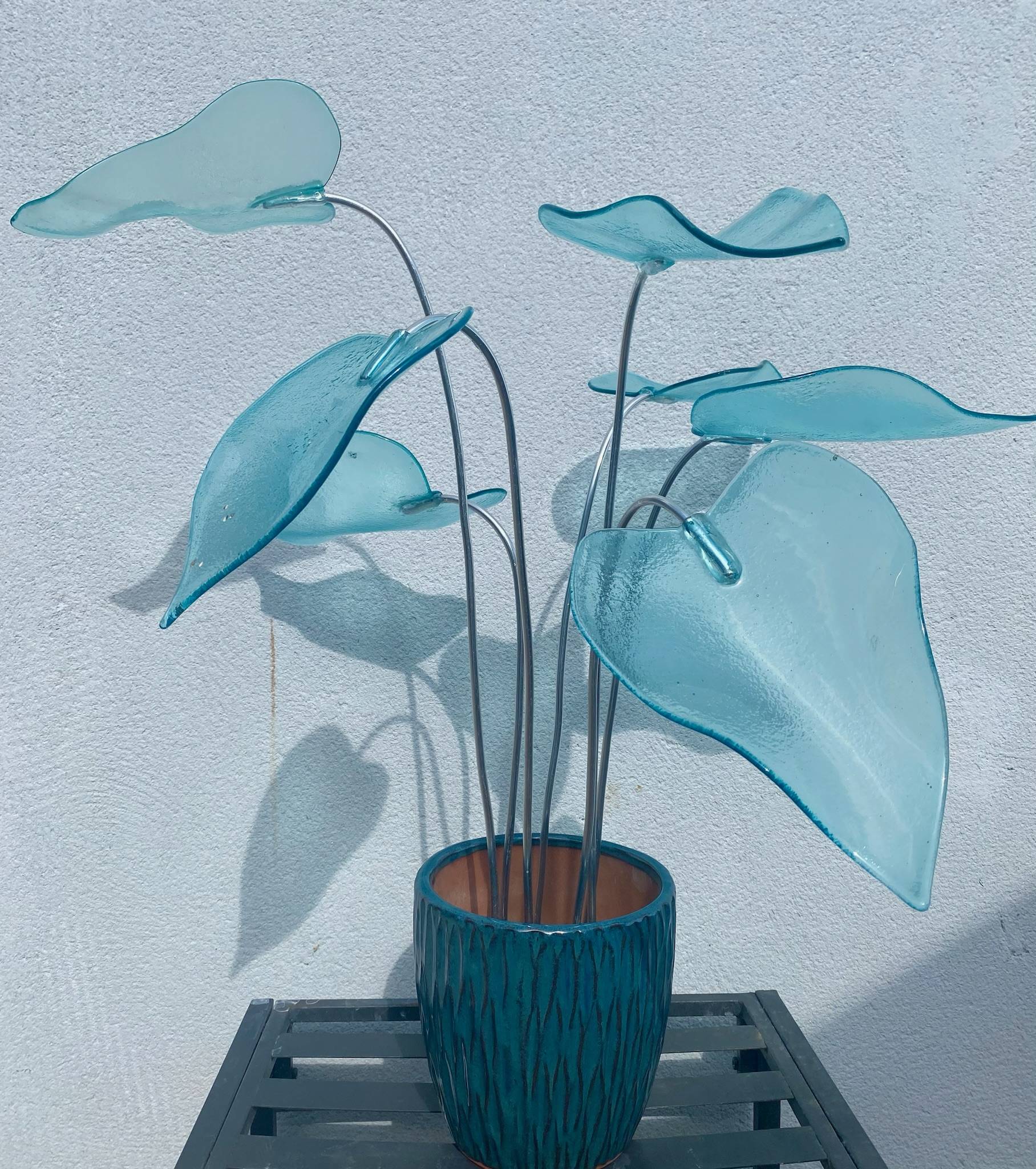 Glass leaves